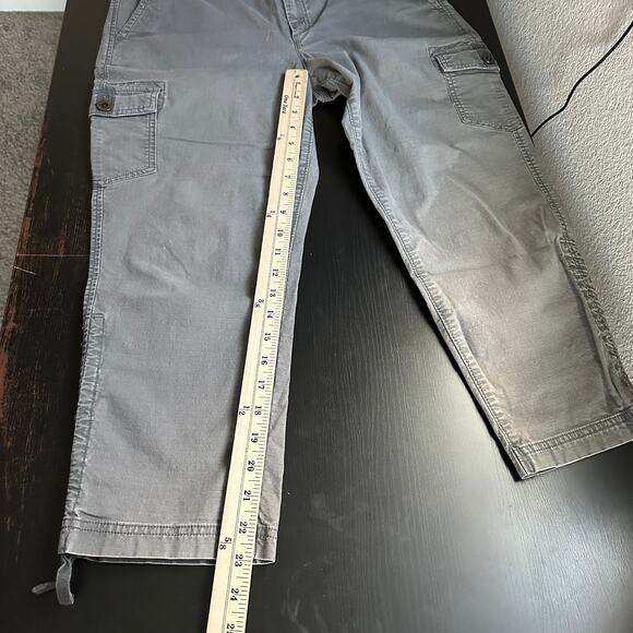 Eddie Bauer Pants 10 Cargo Hiking Gray Mid Rise Outdoors Ripstop Mountain Casual - Picture 7 of 9